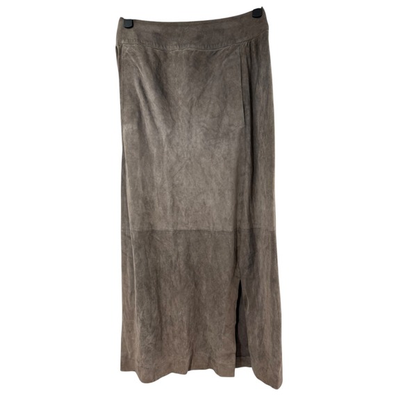 Mario Valentino Women's Brown Suede Leather Size IT 40 US 4 Skirt - Picture 1 of 4